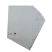 Picture of A4 RECYCLED PLASTIC DIVDERS GREY 1-20 X20